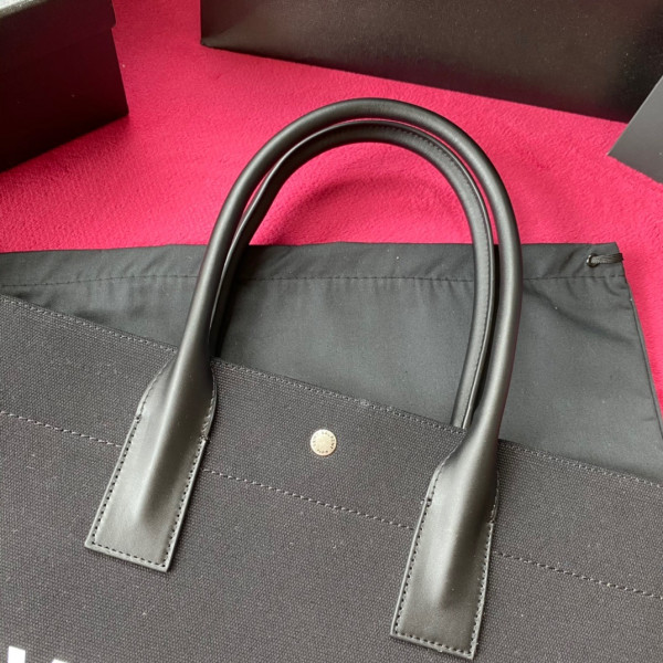 Y*L rive gauche tote bag in printed linen and leather