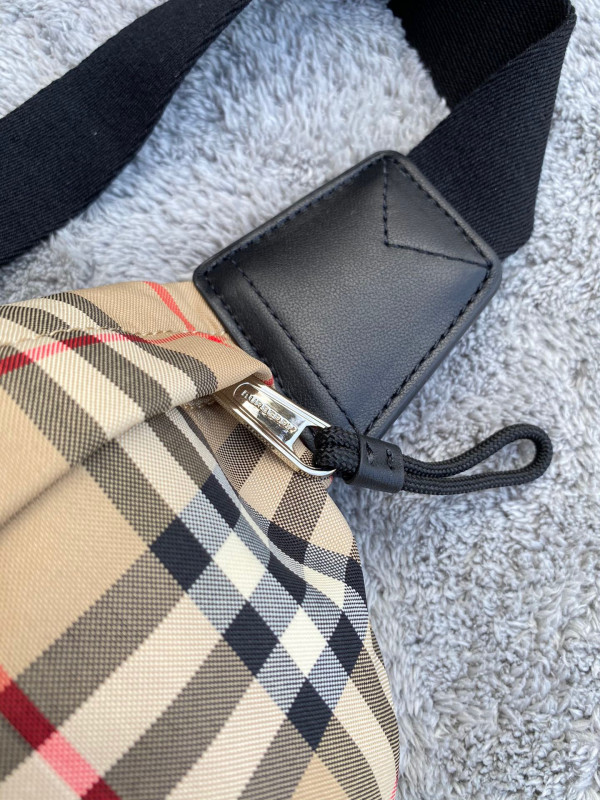 B**rry medium vintage check bonded cotton bum bag