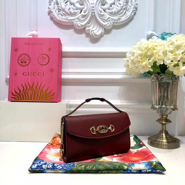 G*u*i zumi smooth leather small shoulder bag