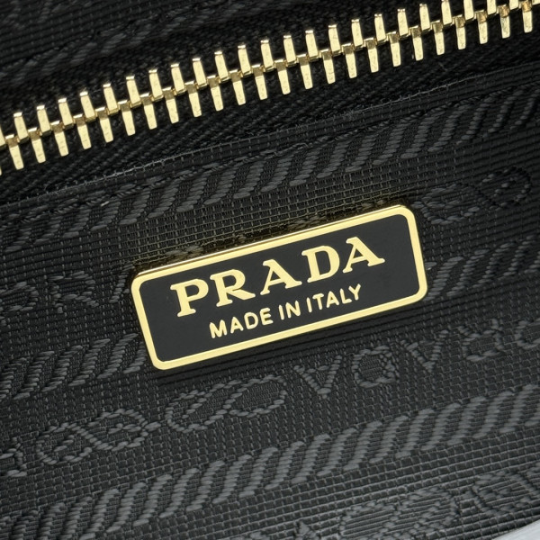 Pra*a medium re-nylon shoulder bag with padlock