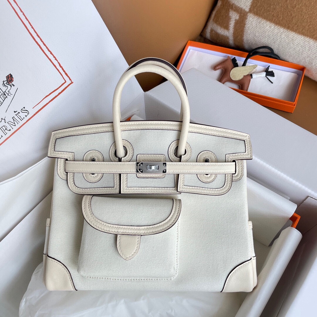 H**mes cargo birkin bag canvas and swift 25